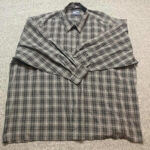 Falcon Bay Classics Button Up Shirt Mens 3X 19-19.5 Plaid Long Sleeve Casual